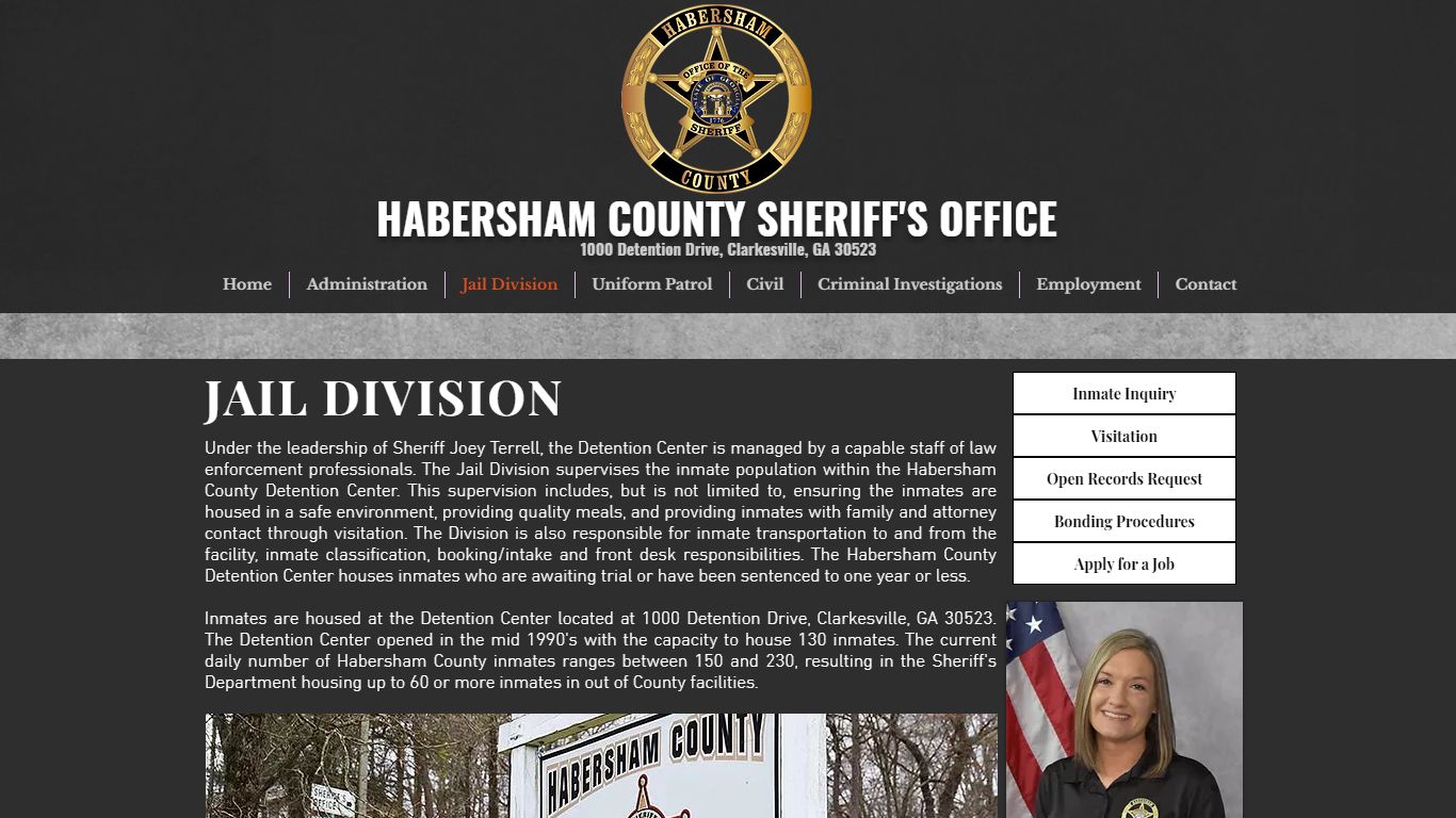 Jail Division | Habersham Sheriff